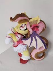 Size: 1532x2048 | Tagged: safe, artist:nerofledermaus, derpibooru import, oc, oc:dream maker, bat pony, bat pony oc, bat wings, bow, clothes, cosplay, costume, hair bow, image, irl, irl photo, jpeg, photo, plushie, puella magi madoka magica, wings