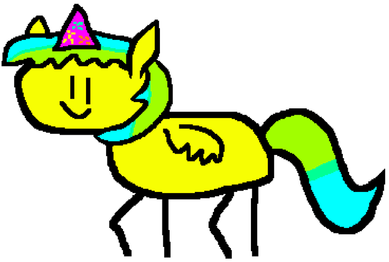 Size: 1727x1163 | Tagged: safe, artist:nature guard, derpibooru import, oc, oc:nature guard, pegasus, pony, birthday, hat, image, jpeg, party hat, simple background, smiling