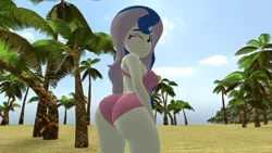 Size: 1920x1080 | Tagged: suggestive, artist:mr.uberrebu25, derpibooru import, princess luna, equestria girls, 3d, ass, beach, beach babe, breasts, busty princess luna, butt, clothes, image, looking at you, looking back, looking back at you, moonbutt, one eye closed, one-piece swimsuit, open-back swimsuit, png, purple swimsuit, solo, swimsuit, vice principal luna, vice principal moonbutt, wink, winking at you