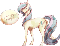 Size: 1761x1347 | Tagged: safe, alternate version, artist:cricket, derpibooru import, bonna fide, glamour gleam, crystal pony, commission, dialogue, image, png, simple background, speech bubble, transparent background