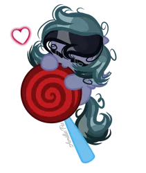 Size: 1184x1400 | Tagged: safe, artist:amiliepie, derpibooru import, oc, oc:scrimmy, unofficial characters only, bat pony, pony, bat pony oc, bat wings, candy, chibi, eating, eyes closed, folded wings, food, gift art, heart, image, lollipop, png, simple background, solo, sucking, transparent background, wings