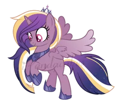 Size: 1280x1137 | Tagged: safe, artist:ipandacakes, derpibooru import, oc, alicorn, pony, crown, female, image, jewelry, magical lesbian spawn, mare, offspring, parent:princess luna, parent:twilight sparkle, parents:twiluna, png, regalia, simple background, solo, transparent background