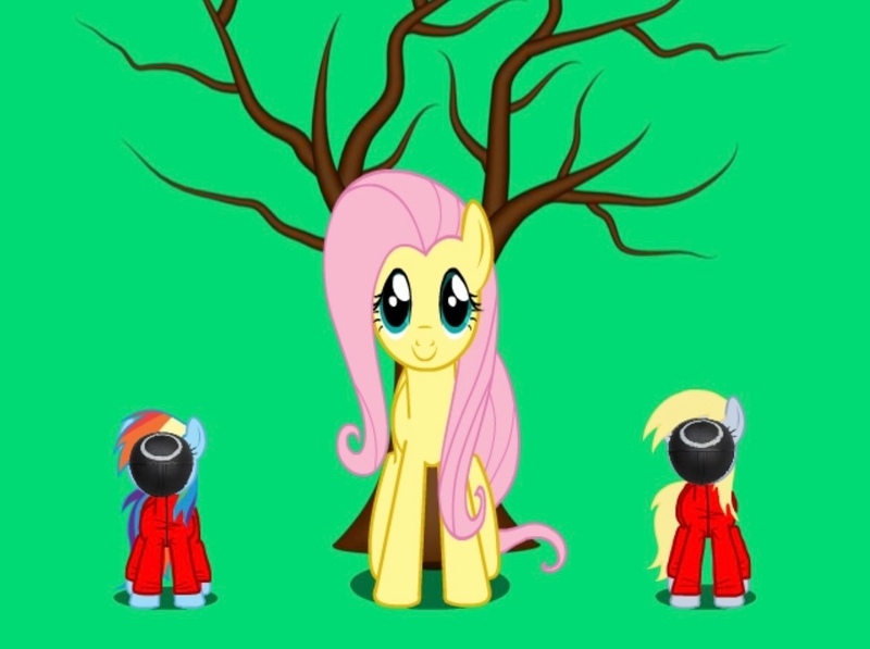 Size: 1169x873 | Tagged: safe, derpibooru import, derpy hooves, fluttershy, rainbow dash, pegasus, image, jpeg, ponygirl1995, squid game