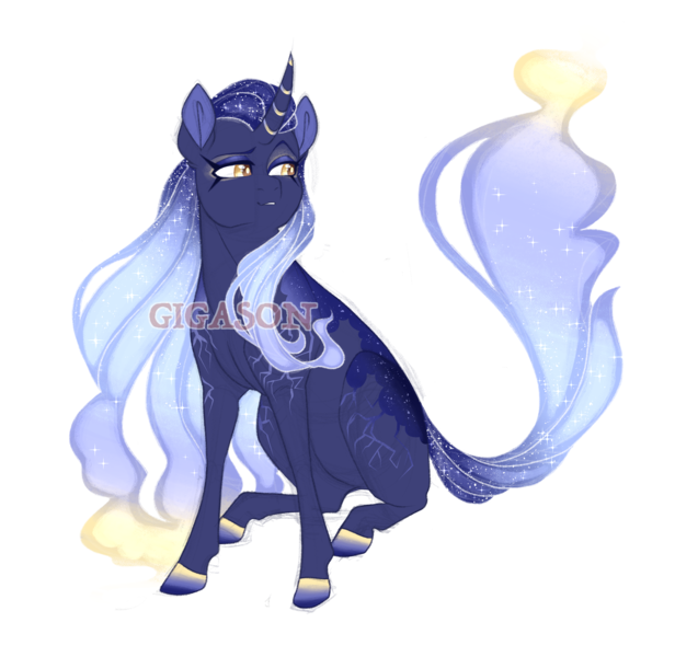 Size: 3800x3700 | Tagged: safe, artist:gigason, derpibooru import, oc, oc:thunder moon, pony, unicorn, female, image, mare, obtrusive watermark, parent:princess luna, parent:thunderlane, png, simple background, solo, transparent background, watermark