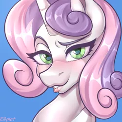 Size: 2000x2000 | Tagged: safe, artist:ellynet, derpibooru import, sweetie belle, bust, image, png, portrait