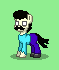 Size: 59x70 | Tagged: safe, artist:dematrix, derpibooru import, ponified, earth pony, pony, pony town, clothes, facial hair, green background, herobrine, image, male, minecraft, moustache, mythology, pixel art, png, ripping clothes, shoes, simple background, stallion, white eyes