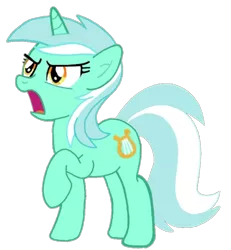 Size: 720x779 | Tagged: safe, artist:darlycatmake, derpibooru import, edit, vector edit, lyra heartstrings, pony, unicorn, angry, female, glare, image, lyra is not amused, mare, meme, open mouth, png, rage, rage face, raised hoof, serious, serious face, simple background, solo, standing, standing on one leg, transparent background, unamused, vector, wat, what the hay?, wtf
