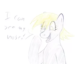 Size: 3471x2976 | Tagged: safe, artist:torcher999, derpibooru import, derpy hooves, pegasus, pony, image, jpeg, simple background, sketch, solo, underp, white background