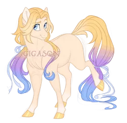 Size: 3200x3100 | Tagged: safe, artist:gigason, derpibooru import, oc, oc:poetry slam, earth pony, pony, female, image, mare, obtrusive watermark, offspring, parent:feather bangs, parent:fond feather, png, simple background, solo, transparent background, watermark