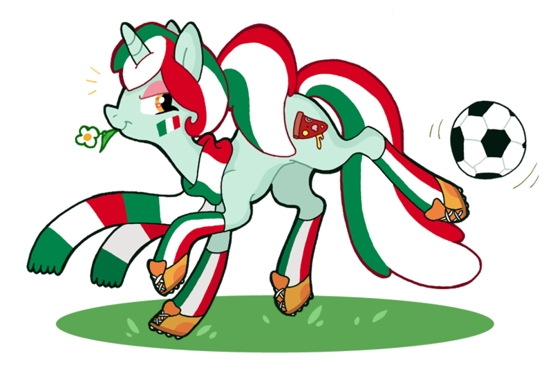 Size: 867x586 | Tagged: safe, artist:captain-waterfire, derpibooru import, ponified, pony, football, image, italy, nation ponies, png, simple background, solo, sports, transparent background