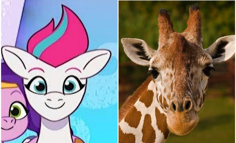 Size: 1496x908 | Tagged: safe, derpibooru import, pipp petals, zipp storm, giraffe, my little pony: tell your tale, comparison, g5, image, jpeg