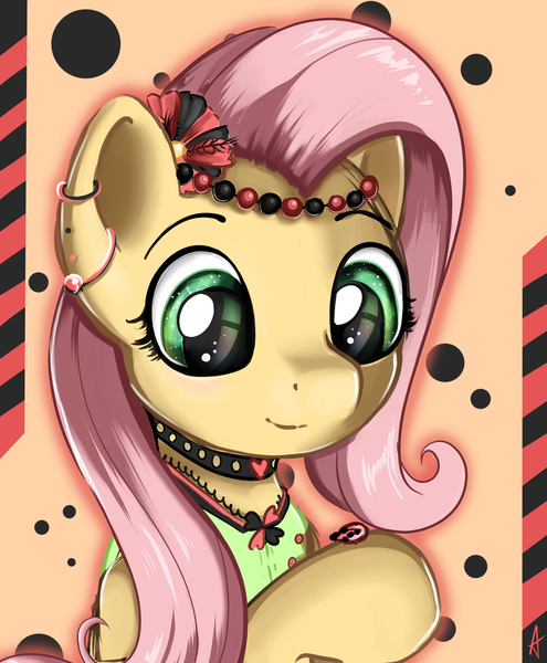 Size: 1280x1552 | Tagged: safe, artist:appleneedle, derpibooru import, fluttershy, insect, ladybug, pegasus, pony, art, character, clothes, costume, cute, digital, draw, drawing, dress, fanart, flower, image, jpeg, nature, paint, painting, shyabetes, solo, spring