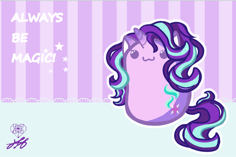 Size: 3000x2000 | Tagged: safe, artist:stainedglasslighthea, derpibooru import, starlight glimmer, pony, unicorn, :3, beady eyes, bean pony, cute, female, glimmerbetes, image, png, potato pony, solo, wallpaper