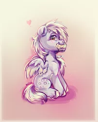 Size: 941x1164 | Tagged: safe, artist:avui, derpibooru import, derpy hooves, pegasus, food, image, jpeg, muffin, solo