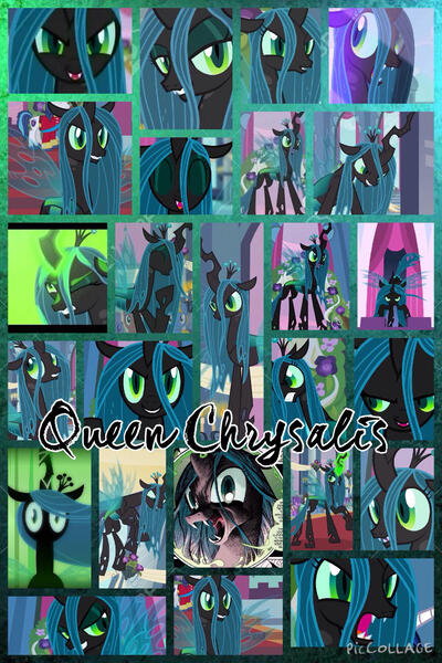 Size: 1200x1800 | Tagged: safe, artist:princessemerald7, derpibooru import, queen chrysalis, changeling, changeling queen, a canterlot wedding, season 2, collage, female, image, jpeg