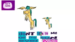 Size: 1280x720 | Tagged: safe, artist:horsesplease, derpibooru import, hitch trailblazer, big ears, caption, don't talk to me or my son ever again, ears, expand dong, exploitable meme, flying, g5, image, image macro, meme, png, sad hitch, self paradox, self ponidox, text, wing ears, wings