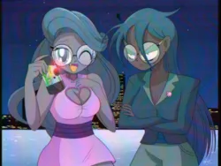 Size: 4256x3192 | Tagged: safe, artist:theratedrshimmer, derpibooru import, queen chrysalis, equestria girls, adorasexy, aesthetics, annoyed, breasts, busty queen chrysalis, camera, canterlot wedding 10th anniversary, cute, cute little fangs, cutealis, disposable camera, equestria girls-ified, fake screencap, fangs, glasses, image, looking at you, mirror universe, png, reversalis, sexy, vhs