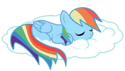 Size: 992x559 | Tagged: safe, artist:elementbases, artist:twilyisbestpone, derpibooru import, rainbow dash, pegasus, pony, base used, cloud, cute, dashabetes, derpibooru exclusive, eyes closed, female, image, lying down, lying on a cloud, mare, on a cloud, png, prone, simple background, sleeping, solo, transparent background