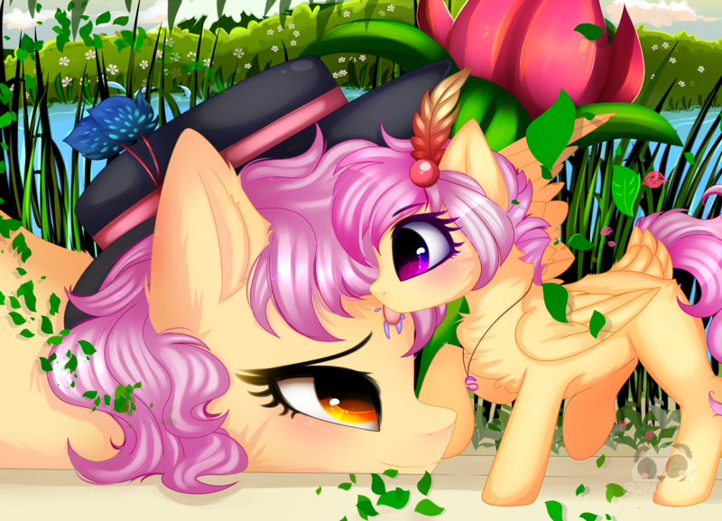 Size: 4907x3541 | Tagged: safe, artist:2pandita, derpibooru import, oc, unofficial characters only, pegasus, pony, female, image, mother and child, mother and daughter, png