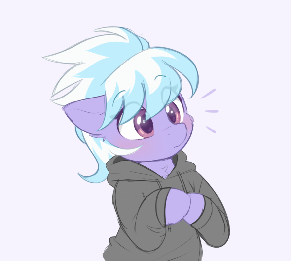 Size: 590x530 | Tagged: safe, artist:higgly-chan, derpibooru import, cloudchaser, pegasus, pony, blushing, cheek fluff, clothes, cute, cutechaser, eyebrows, eyebrows visible through hair, female, floppy ears, half body, hoodie, image, mare, png, simple background, solo, white background