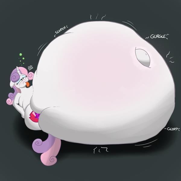 Size: 4000x4000 | Tagged: questionable, artist:lukewarmluke, derpibooru import, apple bloom, scootaloo, sweetie belle, belly, big belly, bloomprey, chubby, cutie mark crusaders, digital art, fat, female, females only, horn, huge belly, image, impossibly large belly, large belly, older, older sweetie belle, onomatopoeia, png, preybloom, safe vore, same size vore, scootapred, scootaprey, solo, solo female, stomach noise, sweetie belly, sweetiepred, vore