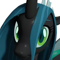 Size: 4000x4000 | Tagged: safe, artist:wissle, derpibooru import, queen chrysalis, changeling, pony, 3d, absurd resolution, blender, canterlot wedding 10th anniversary, crown, exploitable meme, female, frown, image, jewelry, looking at you, mare, megamind, meme, meme template, no bitches?, png, regalia, sad, simple background, solo, template, transparent background, wings