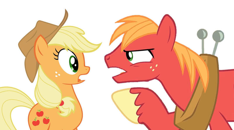 Size: 1280x713 | Tagged: safe, artist:darkmoonanimation, derpibooru import, applejack, big macintosh, earth pony, pony, duo, image, jpeg, simple background, white background