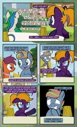 Size: 1920x3168 | Tagged: safe, artist:alexdti, derpibooru import, oc, oc:brainstorm (alexdti), oc:purple creativity, oc:star logic, oc:vee, unofficial characters only, pegasus, unicorn, comic:quest for friendship, comic, image, jpeg