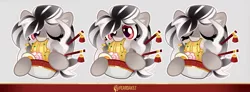 Size: 2124x784 | Tagged: safe, artist:kez, derpibooru import, oc, unofficial characters only, pony, bowl, chopsticks, eating, eyes closed, eyes open, food, image, noodles, one eye closed, png, ramen, solo