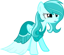 Size: 965x828 | Tagged: safe, artist:more by snowfeather1, oc, oc:snowie, pegasus, clothes, dress, gala dress, image, pegasus oc, png, wings