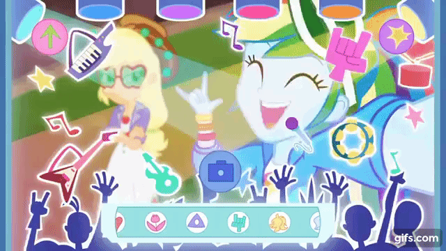 Size: 640x360 | Tagged: safe, derpibooru import, screencap, applejack, rainbow dash, equestria girls, equestria girls series, festival filters, spoiler:eqg series (season 2), animated, cowboy hat, crossed arms, cute, dashabetes, devil horn (gesture), duo, duo female, eyes closed, female, filter, gif, gifs.com, hat, image, mobile phone, music festival outfit, open mouth, open smile, phone, selfie, smartphone, smiling