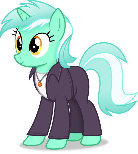 Size: 3522x3922 | Tagged: safe, artist:anime-equestria, derpibooru import, lyra heartstrings, pony, unicorn, clothes, female, horn, image, jacket, jewelry, mare, necklace, png, simple background, smiling, solo, transparent background, vector