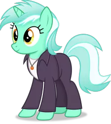 Size: 3522x3922 | Tagged: safe, artist:anime-equestria, derpibooru import, lyra heartstrings, pony, unicorn, clothes, female, horn, image, jacket, jewelry, mare, necklace, png, simple background, smiling, solo, transparent background, vector