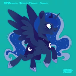 Size: 2048x2048 | Tagged: safe, artist:3ggmilky, derpibooru import, princess luna, alicorn, pony, image, png, solo