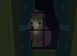 Size: 720x528 | Tagged: grimdark, derpibooru import, fluttershy, pegasus, pony, fanfic:let her in, blood, female, image, jpeg, mare, mouth hold, night, plushie, teddy bear, toy, window