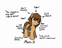 Size: 1010x778 | Tagged: safe, artist:neuro, derpibooru import, oc, oc:mare 2, unofficial characters only, earth pony, pony, anatomy guide, claymore, image, jpeg, meme, simple background, snowpity, solo, white background, wow! glimmer