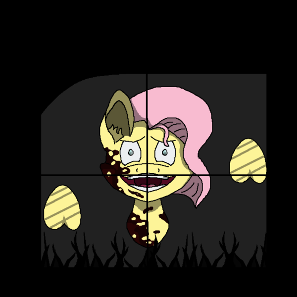 Size: 1400x1400 | Tagged: grimdark, artist:gaycookie, derpibooru import, fluttershy, pegasus, pony, fanfic:let her in, blood, female, image, knocking, mare, night, png, smiling, window