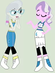 Size: 347x460 | Tagged: safe, artist:matthewjabeznazarioa, derpibooru import, diamond tiara, silver spoon, equestria girls, crossover, exeron fighters, exeron outfit, image, martial arts kids, png