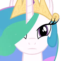 Size: 5000x5000 | Tagged: safe, artist:age3rcm, princess celestia, alicorn, pony, bust, female, frown, image, jewelry, looking at you, mare, mare stare, png, portrait, simple background, solo, stare, tiara, transparent background