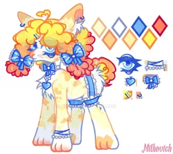 Size: 1280x1142 | Tagged: safe, artist:dillice, derpibooru import, oc, unofficial characters only, cat, cat pony, original species, pony, bow, chest fluff, deviantart watermark, ear fluff, ear piercing, earring, eyelashes, female, image, jewelry, jpeg, mare, obtrusive watermark, piercing, solo, watermark