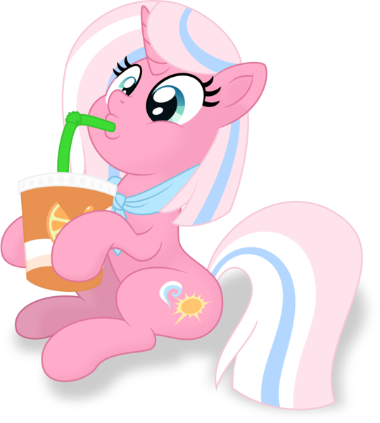 Size: 4594x5105 | Tagged: safe, artist:latecustomer, artist:thatusualguy06, derpibooru import, clear sky, pony, unicorn, common ground, .svg available, absurd resolution, drink, female, full body, hoof hold, image, juice, kerchief, mare, orange juice, png, simple background, sitting, solo, transparent background, vector