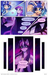 Size: 2301x3549 | Tagged: safe, artist:darlyjay, derpibooru import, twilight sparkle, twilight sparkle (alicorn), oc, oc:sterling sentry, alicorn, pony, unicorn, comic:save the harmony, female, image, mare, offspring, parent:flash sentry, parent:twilight sparkle, parents:flashlight, png