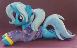 Size: 2811x1781 | Tagged: safe, artist:egalgay, derpibooru import, trixie, alternate hairstyle, babysitter trixie, clothes, hoodie, image, jpeg, plushie