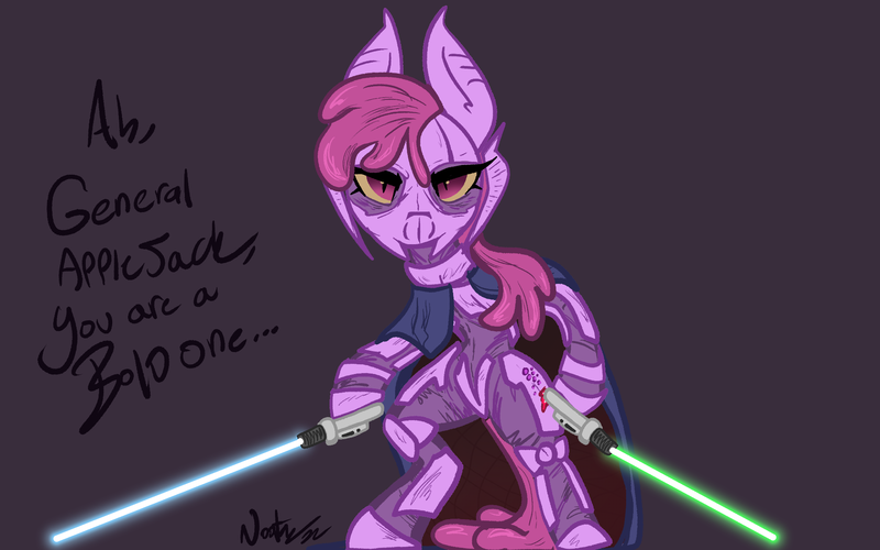 Size: 1920x1200 | Tagged: safe, artist:nootaz, derpibooru import, berry punch, berryshine, general grievous, image, png, star wars