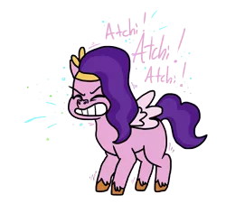 Size: 3701x3340 | Tagged: safe, artist:anyponedrawn, derpibooru import, pipp petals, pony, my little pony: a new generation, cute, eyes closed, female, g5, image, mucus, nose wrinkle, nostril flare, nostrils, png, silly, simple background, sneeze cloud, sneezing, sneezing fit, snot, spray, transparent background
