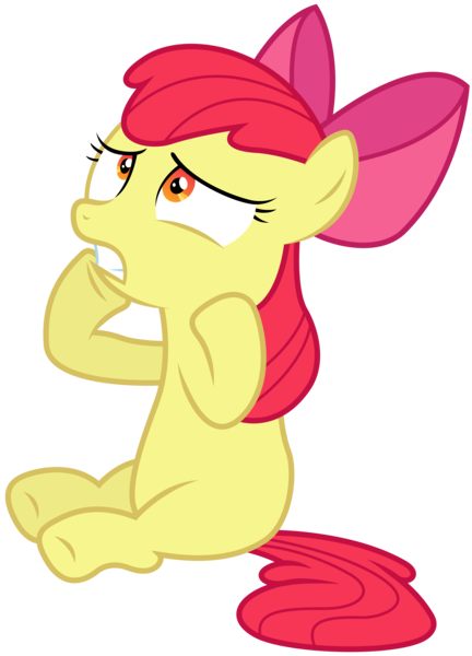 Size: 7200x10000 | Tagged: safe, artist:mpnoir, derpibooru import, apple bloom, earth pony, pony, bloom and gloom, .svg available, female, filly, foal, image, png, simple background, solo, transparent background, vector, worried