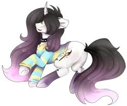 Size: 3151x2635 | Tagged: safe, artist:highrolleryt, derpibooru import, oc, unofficial characters only, pony, unicorn, choker, clothes, frog (hoof), horn, image, png, raised hoof, simple background, socks, spiked choker, transparent background, underhoof, unicorn oc