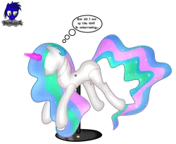 Size: 5060x4154 | Tagged: safe, artist:damlanil, derpibooru import, princess celestia, alicorn, pony, bondage, clothes, collar, comic, crystal horn, encasement, fake horn, female, horn, i have no mouth and i must scream, image, inanimate tf, latex, link in description, magic, magic aura, mannequin, mannequin tf, mare, no mouth, objectification, pedestal, petrification, png, ponyquin, rubber, shiny, show accurate, simple background, solo, speech bubble, text, transformation, transparent background, vector