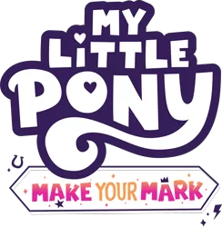 Size: 2643x2711 | Tagged: safe, derpibooru import, official, lightning bolt, white lightning, my little pony: make your mark, .svg available, crown, g5, horseshoes, image, jewelry, logo, my little pony logo, no pony, png, regalia, simple background, sparkles, stars, transparent background, vector