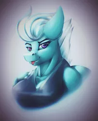Size: 1300x1600 | Tagged: safe, artist:rizzyofen, derpibooru import, fleetfoot, anthro, pegasus, pony, breasts, busty fleetfoot, clothes, deltoids, female, fleetflex, image, jpeg, looking at you, mare, muscles, muscular female, sports bra, tongue out